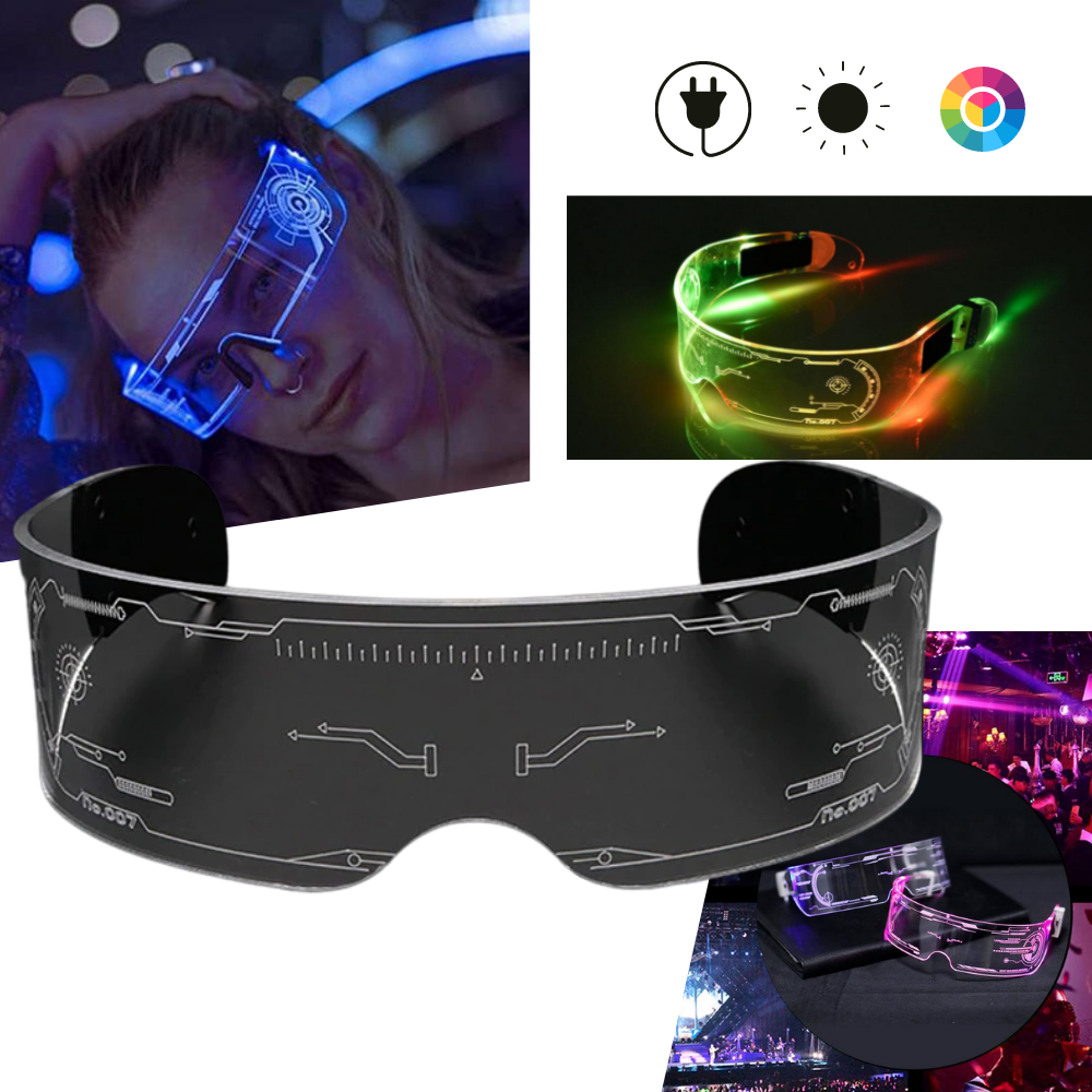 Luminous Glasses with Colourful LED Lights -