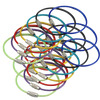 Pack of Flexible Wire Keychains