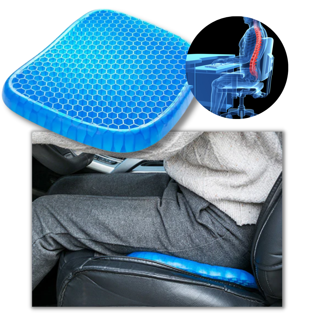 Gel seat cushion for pressure relief -