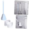 Long handle toilet brush with wall mounted base