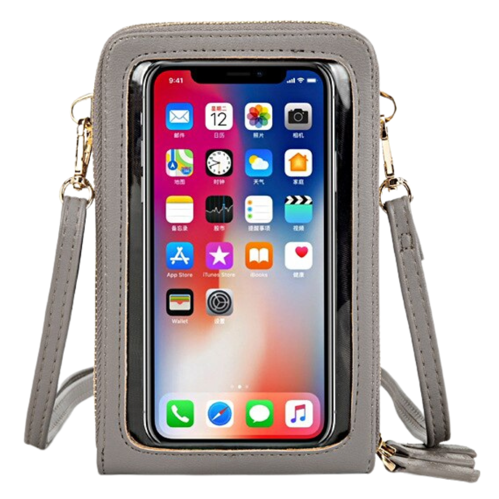 Multi pockets touchscreen crossbody bag