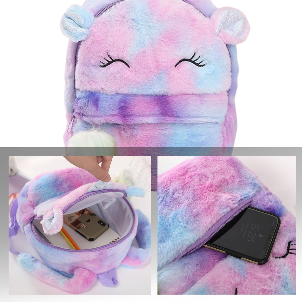Plush Unicorn Girl’s Backpack