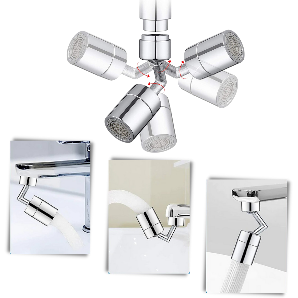 Rotating anti splash 360° swivel faucet nozzle