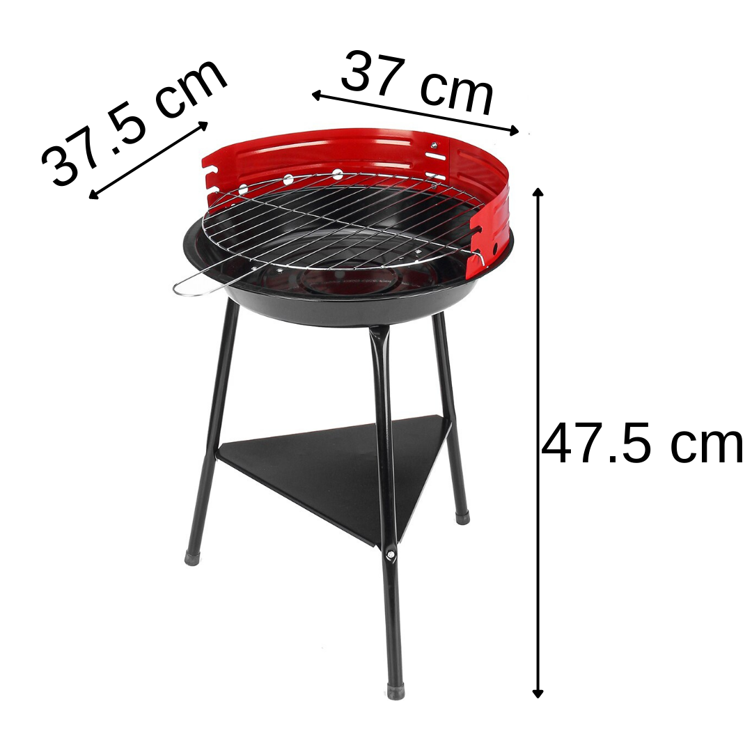 Portable round BBQ charcoal grill