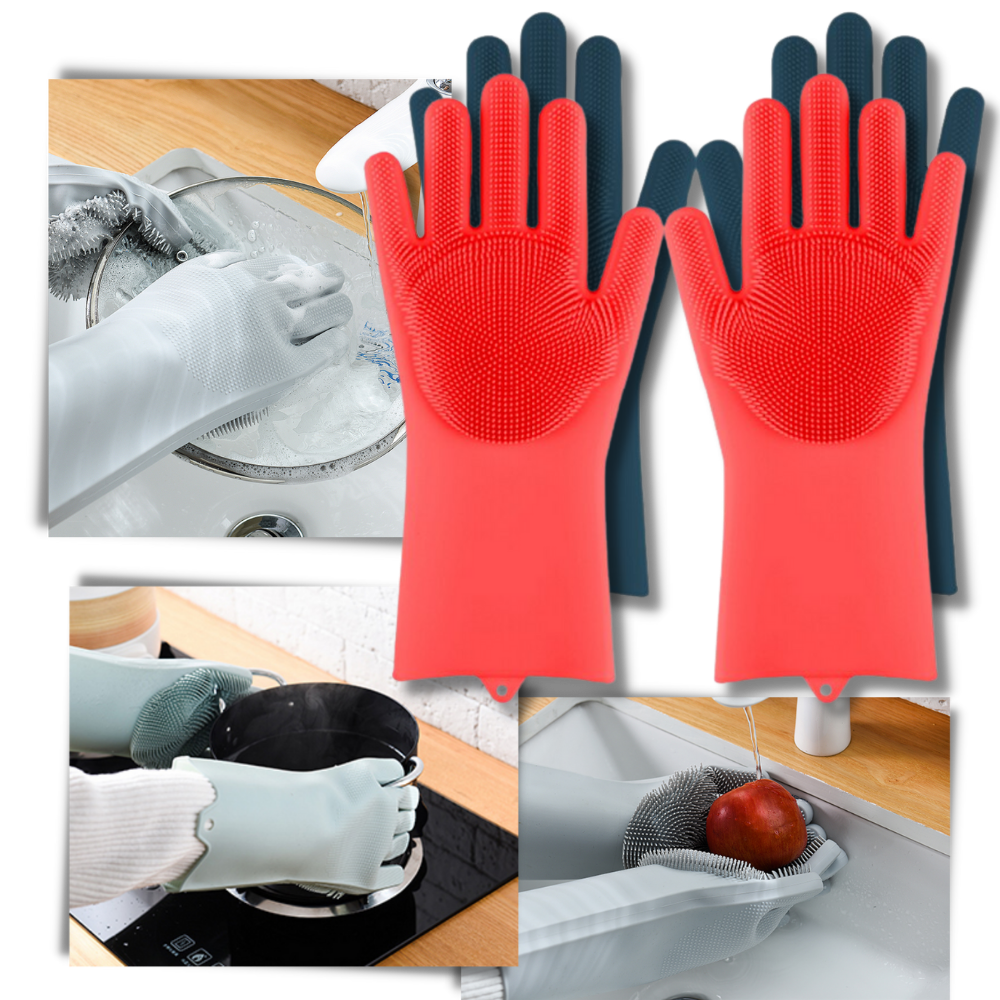 Multi-Purpose Silicone Washing-Up Gloves -