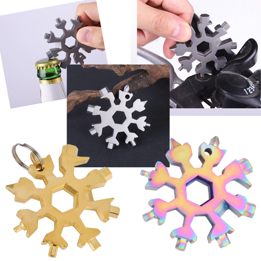 18-in-1 Stainless Steel Snowflake Multi-Tool -