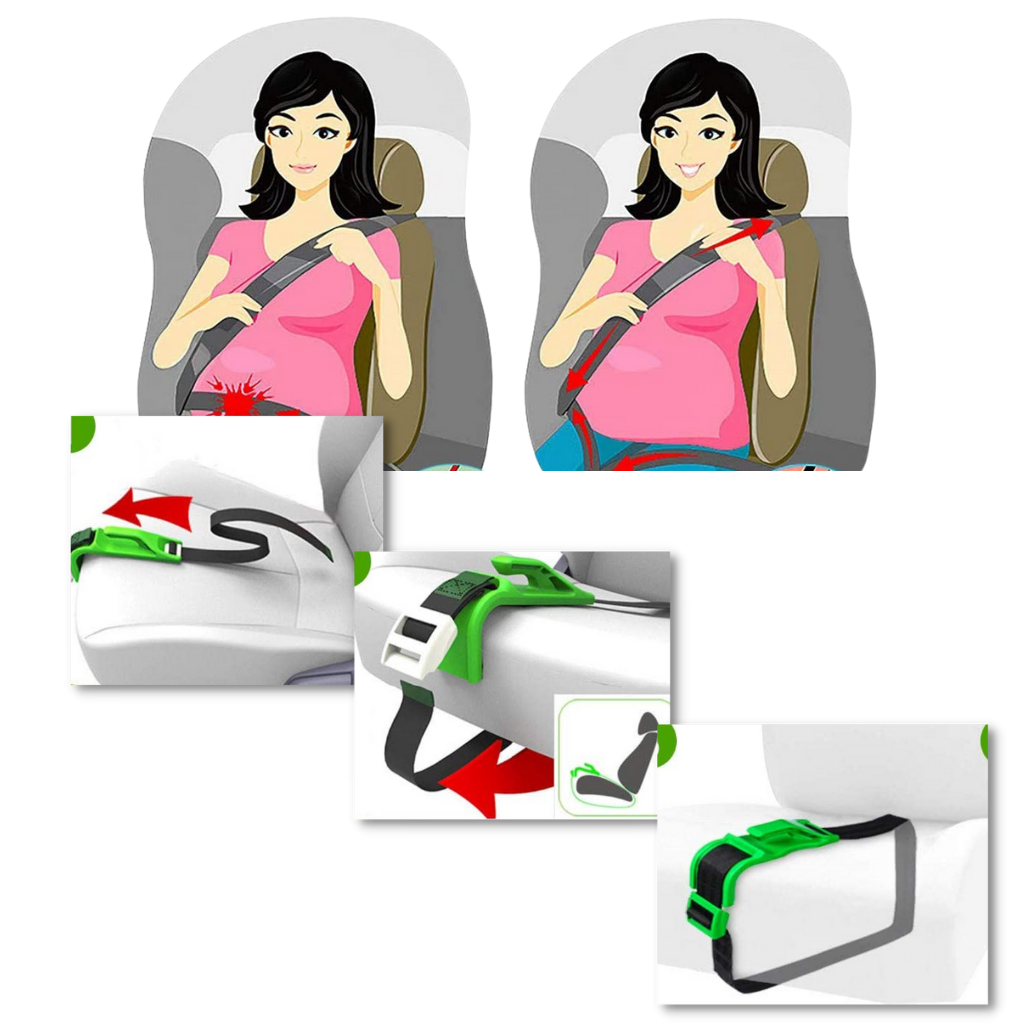 Safety car belt adjuster for pregnant women's protection
