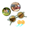 Vintage Round Kids Sunglasses for Ages 1 to 5 - Ozerty